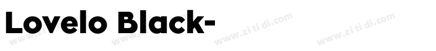 Lovelo Black字体转换